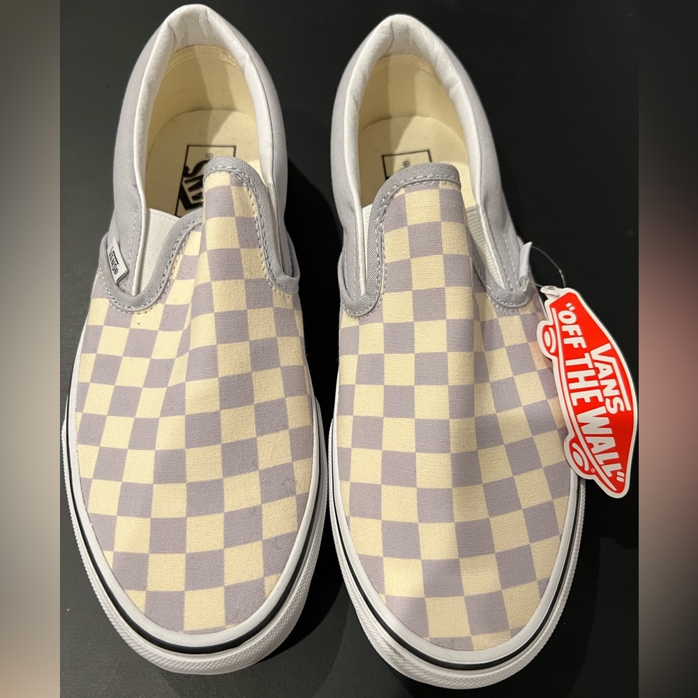 Grey checkered Vans